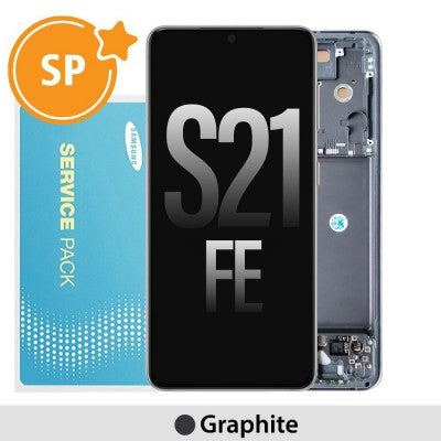 Tecguru_Samsung Galaxy S21 FE 5G G990B OLED Screen Replacement Digitizer GH82-26414A/26420A/26590A (Service Pack)-Graphite Tecguru_Samsung Galaxy S21 FE 5G G990B OLED Screen Replacement Digitizer GH82-26414A/26420A/26590A (Service Pack)-Graphite